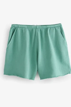 Next Raw Hem Detail Washed 100% Cotton Jersey Shorts L