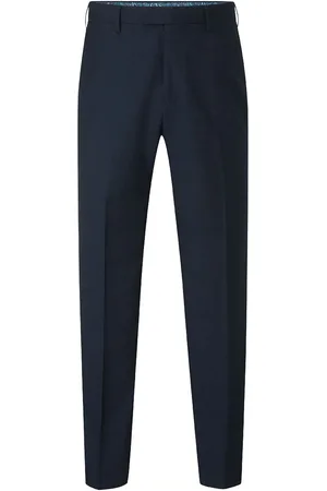 Skopes Blue Tapered Fit Harcourt Tweed Effect Suit Trousers 32W x 31L (UK 32 R)