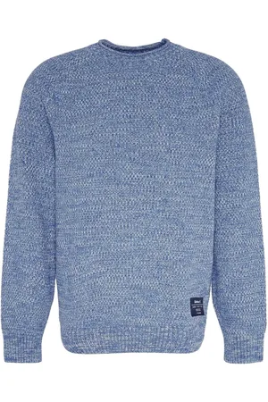 Barbour Blue Staithes Relaxed Fit Textured Crew Neck Jumper XL