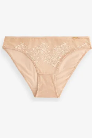 Gossard Glossies Lace Nude Briefs XL