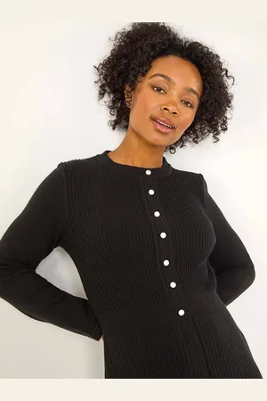 Roman Petite Pearl Detail Knitted Dress AU 18
