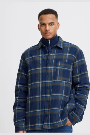 Blend Toffee Quilted Check 100% Cotton Overshirt M