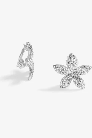 Jon Richard Gold Tone Pave Floral Earrings One