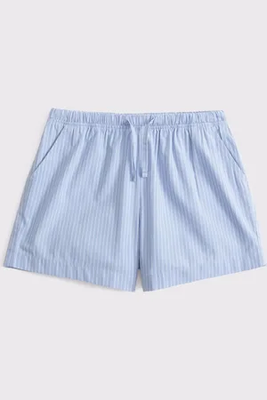 Abercrombie & Fitch Blue Poplin Elasticated Tie Waist Shorts 7
