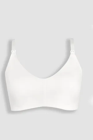 JoJo Maman Bébé White Microfibre Moulded Maternity & Nursing Bra 40 B