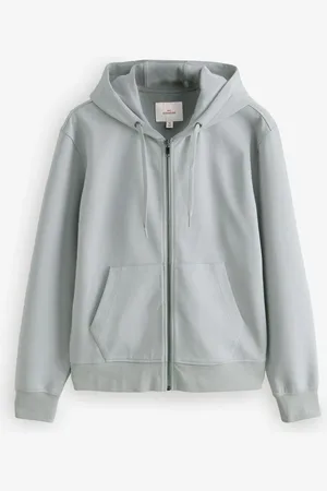 Next Ice Grey Signature Soft Touch Modal Zip Through Hoodie XL