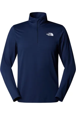 The North Face Blue 24/7 1/4 Zip Long Sleeve Tech Top M