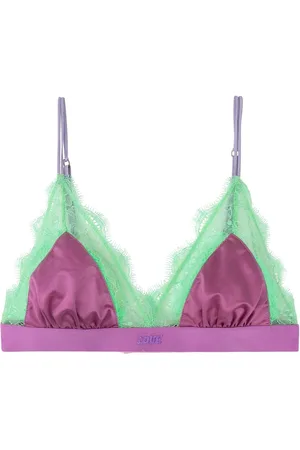 LOVE Stories Purple Love Lace Satin Bralette 32 C-D