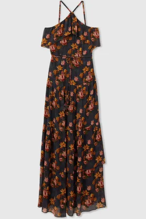 Paige Silk Georgette Floral Print Maxi Dress AU 6