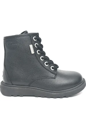 Toezone August All Leather Side Zip and Lace Black Boots AU 10 (EU 28)