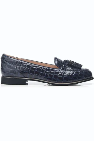 Moda In Pelle Evvaa Flat Slip on Tassle Leather Barrel Loafers AU 10 (EU 41)