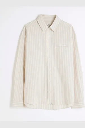 River Island Long Sleeve Striped Oxford 100% Cotton Shirt XS