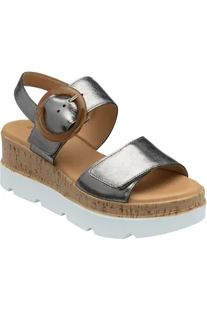 Lotus Metallic Wedges Platform Sandals AU 7 (EU 38)
