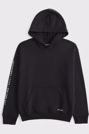 Abercrombie & Fitch Grey Back Graphic Logo Hoodie 15