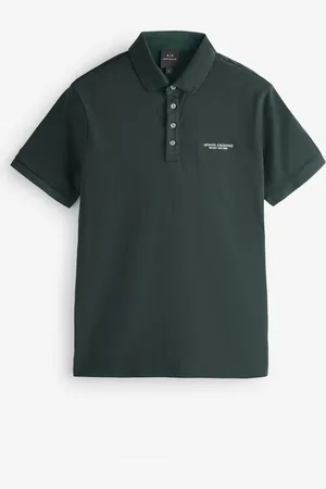 Armani Exchange Text Logo 100% Cotton Polo Shirt M