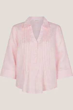 Monsoon Pink Elsie 100% Linen Blouse XXL