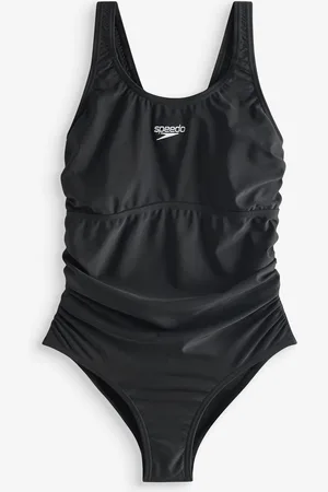 Speedo Black Maternity Womens Fitness 1 Piece Swimsuit XL