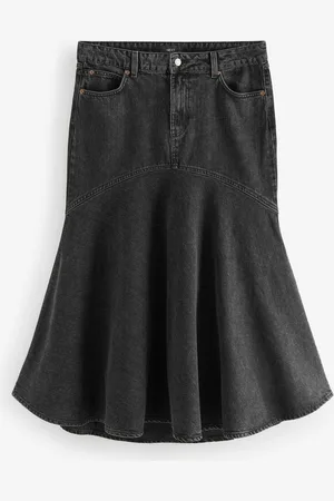 Next Fishtail Denim 100% Cotton Skirt AU 14