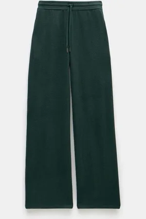 Hush Puppies Green Elle Supersoft Wide Leg Joggers L