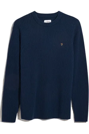 Farah Blue Halton Rib Sweater XL