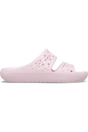 Crocs Pink Classic Floral Cut Out Sandals AU 9 (EU 41)