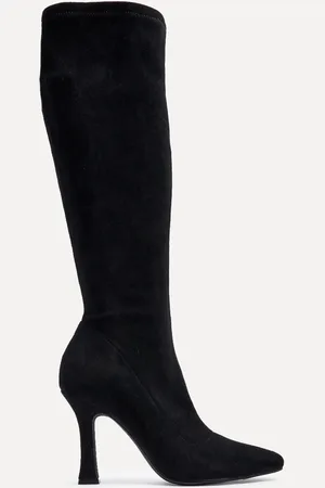 Linzi Black Gabrielle High Leg Stretch Faux Suede Boots AU 8 (EU 39)
