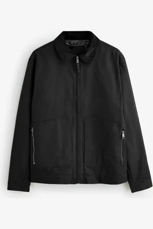 Threadbare Black 100% Cotton Corduroy Collar Lightweight Jacket medium
