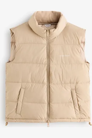 Guess Beige Puffer Gilet M