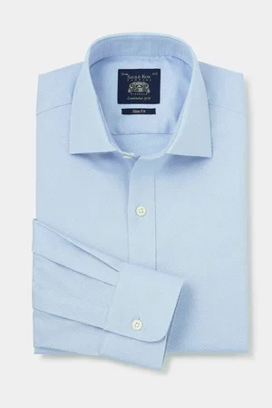 SAVILE ROW The Stretch 100% Cotton Formal Shirt AU 44 Regular