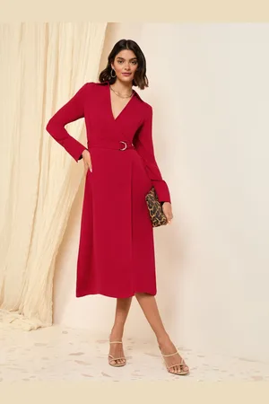 Friends Like These Long Sleeve Belted Wrap Tailored Dress AU 18