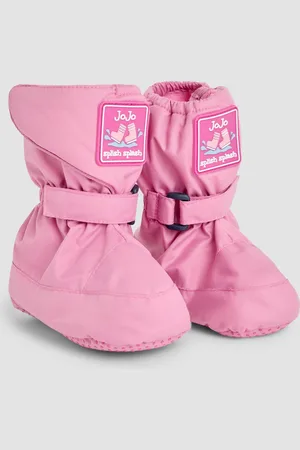 JoJo Maman Bébé Dusty Pink Fleece Lined Booties Upto 6 Months (50