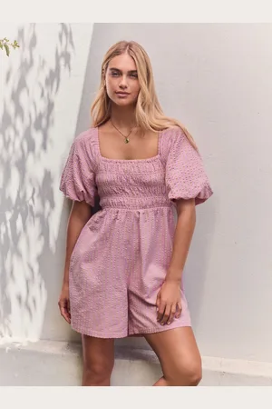 Next Pink/Yellow Off Shoulder Textured Playsuit 16