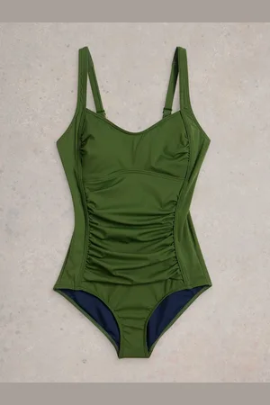 White Stuff Green Splash Control Swimsuit AU 12