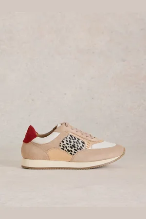 White Stuff Natural Leopard Print Ruby Runner Trainers AU 8 (EU 38.5)