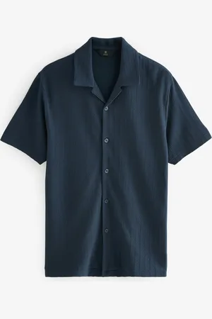 Next Cuban Collar Textured Jersey Short Sleeve Shirt 3XL