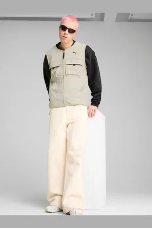 PUMA Cream Mens tech Cargo Gilet L