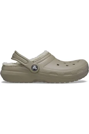 Crocs Khaki Kids Classic Lined Clogs AU 13 (EU 32)