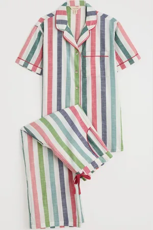 Seasalt Cornwall Multi Nesting Bird Short Sleeve 100% Cotton Pyjamas AU 20
