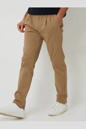 Threadbare Brown Relaxed Fit Stretch Chino Trousers 32r