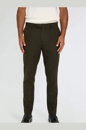 Harry Brown Bottle Green Henry Tweed Trousers 40W x 31L (UK 40 R)