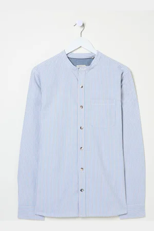 Fat Face FatFace Long Sleeve Stripe Grandad Shirt M Reg