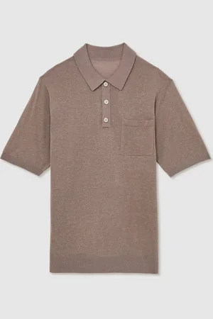 Reiss Nelson Patch Pocket Knit Polo Shirt S