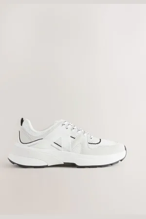 Next Neutral Forever Comfort Chunky Sole Mesh Detail Lace-Up Trainers AU 8.5 (EU 40)