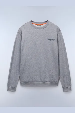 Napapijri Grey Sovana Crew Neck 100% Cotton Sweatshirt L