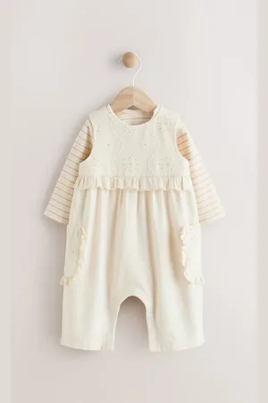 Next White Baby Long Sleeve Bodysuit & Dungarees Set (0mths-2yrs) 12