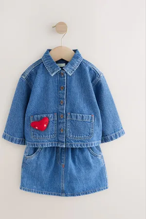 Next Denim 100% Cotton Shirt and Skirt Set (3mths-7yrs) 5