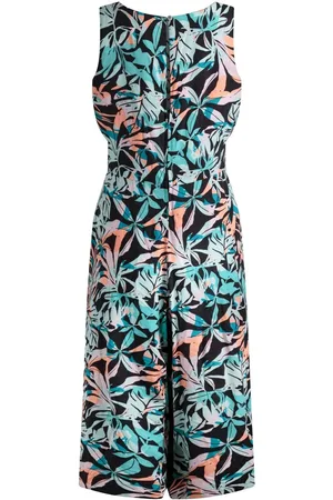Weird Fish Blue Nalani Viscose Printed Jumpsuit 16
