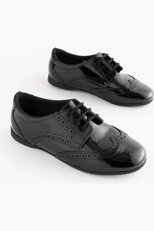 Next Standard Fit (F) Leather Brogue Lace-Up School Shoes AU 1 (EU 33)