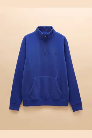 Joules Jenkins Dark Blue Brushed Cotton Quarter Zip Sweatshirt L
