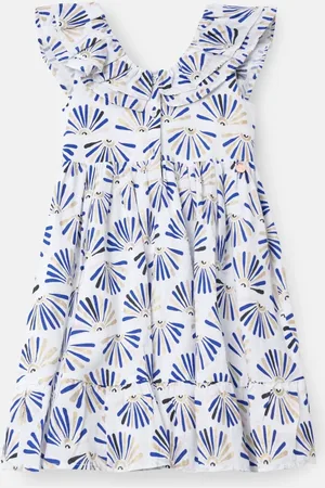 Angel & Rocket Lina Frill Neck Print 100% Cotton Dress 12 Years (152cm)